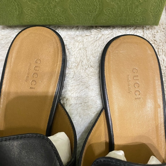 Original GUCCI WOMEN PRINCETOWN LEATHER SLIPPERS 🔥🔥🔥🔥🔥 - Picture 2 of 12